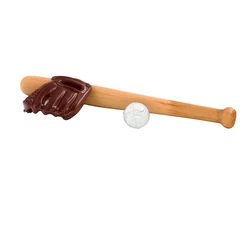 1/12 Dollhouse Miniature Accessories Mini Baseball Bat Ball Glove Set Model for Doll House Decoration ob11 bjd