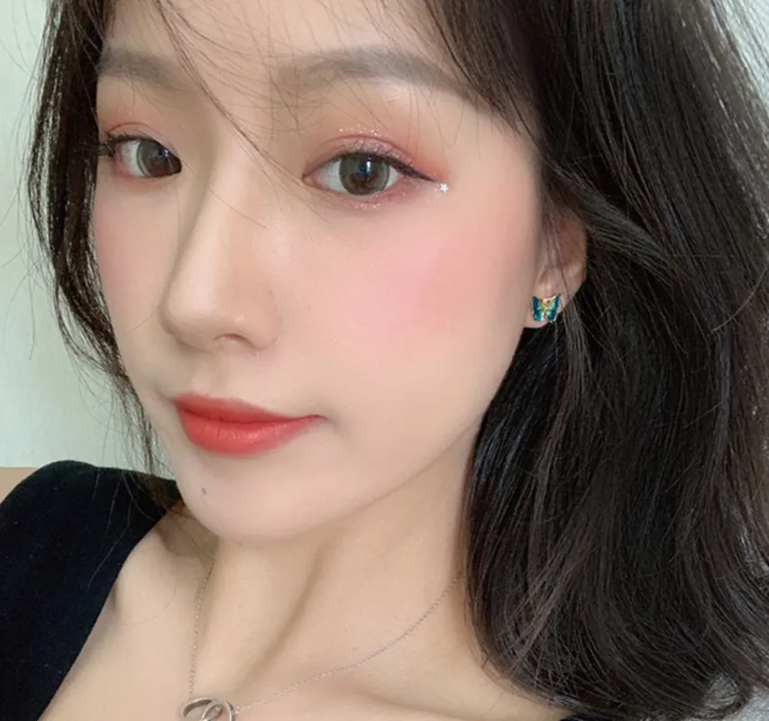 شخصية الموضة الأقراط فراشة جميلة purwalk المينا جميلة جميلة أقراط للنساء موضة سبيكة مجوهرات الإكسسوارات