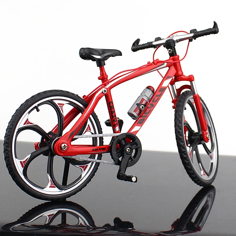 Mini Foldable Bicycle Model 1:8 Scale Metal Model Diecast City Vehicle Mountain Bike Simulation Alloy Toys Collection for Gifts