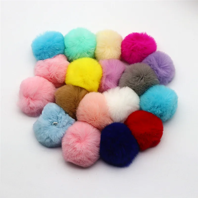 2-5pcs Fluffy Soft Pom Pom 6 Cm 8 Cm Artificial Plush Pom Diy Keychain Pendant Wedding Home Decoration Pom Pom Sewing Supplies