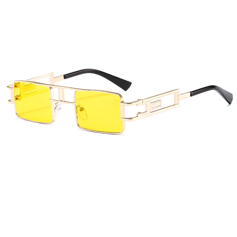 Fashion Rectangle Sunglasses Women Men Brand Designer Small Shades Black Steampunk Sunglasses For Female Eyewear UV400 O557
