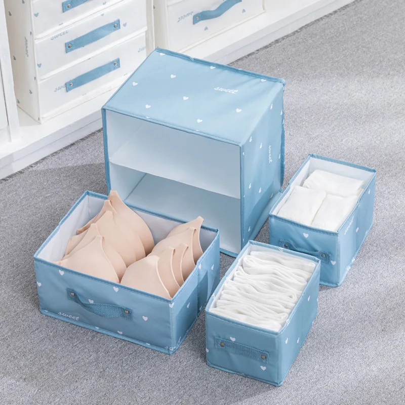 

Drawer Type Clothes Storage Box Household Basket Box Fabric Wardrobe Clothing Bra Socks Shorts Organizer