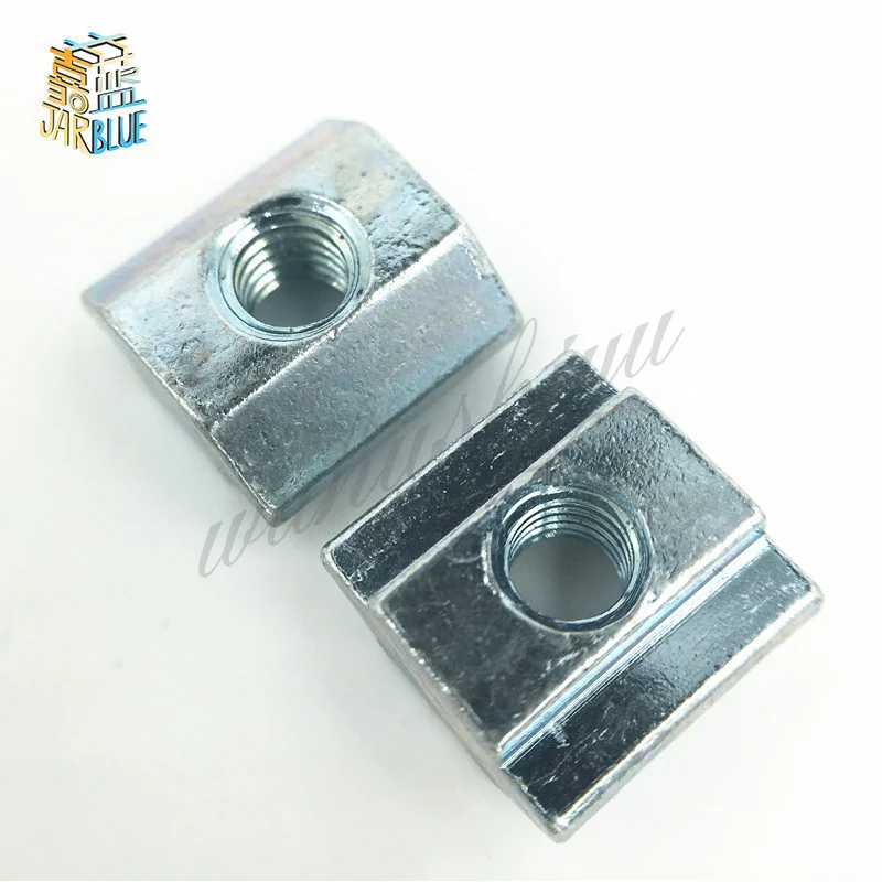 100pcs m4-20 M4 T nut Hammer Head Fasten Nut  Connector Nickel Plated for 20 series Slot Groove 6