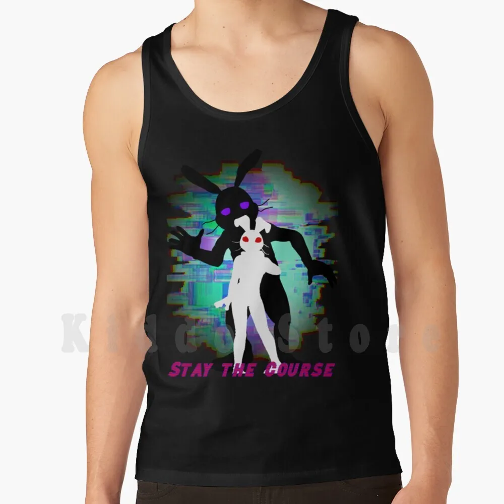 Camisetas sin mangas Stay The Course, 100% algodón, Glitchtrap, Vanny Security Breach, Fnaf, Five Nights, Five Nights At Stay The Course