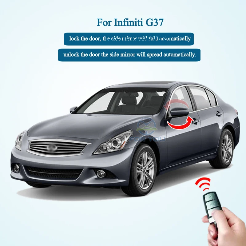 FORYOU Car Side Rear Mirror Folding Rear View Mirror fold unfold  Module For Infiniti G37/G25/G35 2007-2013