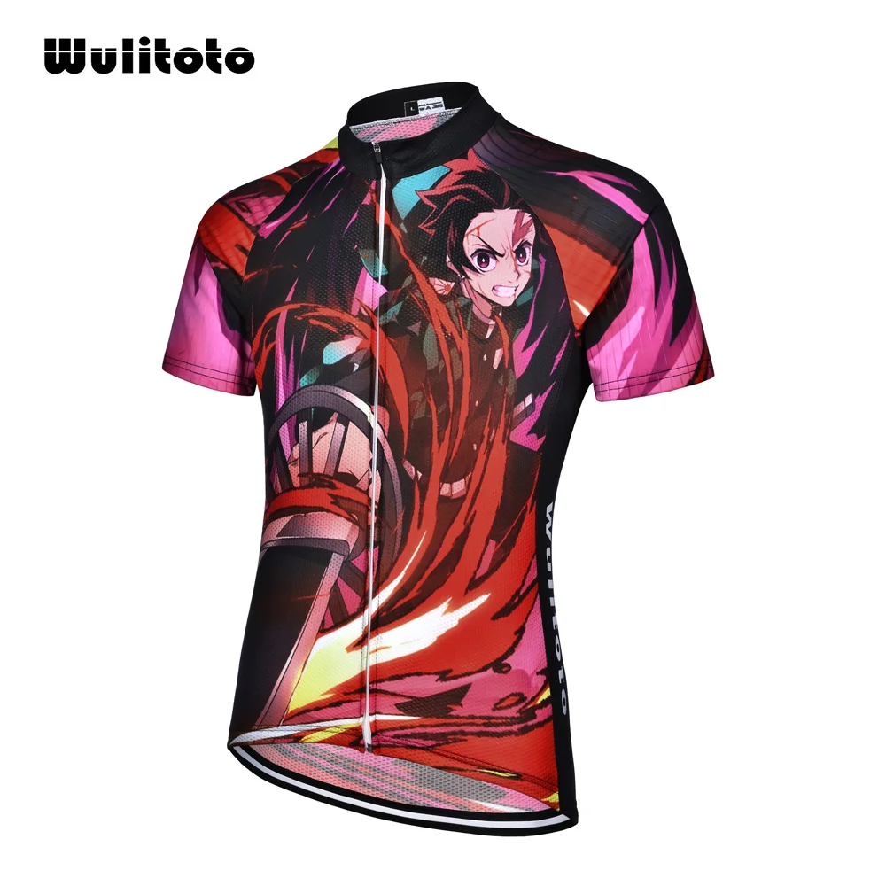 2021 Demon Slayer summer men shirts bike jersey Short Breathable mtb cycling jersey