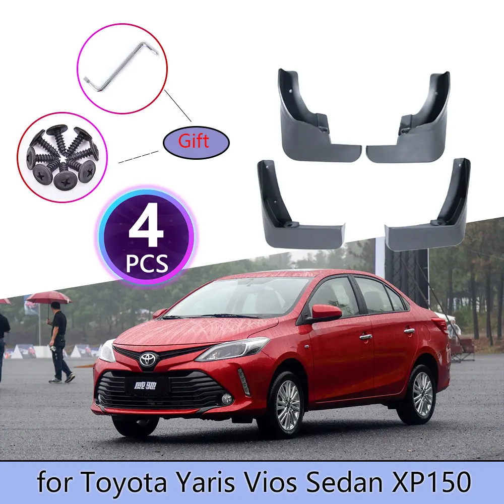 Car Mudguards For Toyota Yaris Vios Sedan XP150 2014~2019 Cladding Splash Mud Guard Mudflap Protect Car Accessories Fenders 2015