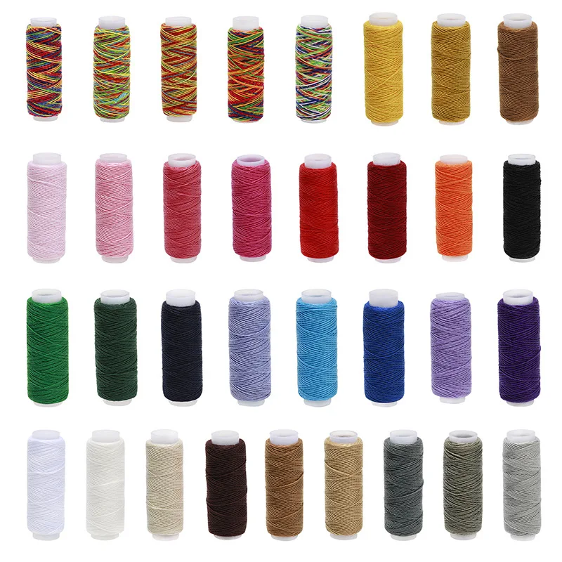 1-33Pcs 50M 203# Sup-quality Kitchen Utensils Home Gift 2019NEW DIY Handmade Sewing Thread Special Line Sewing Wax Flat Lines