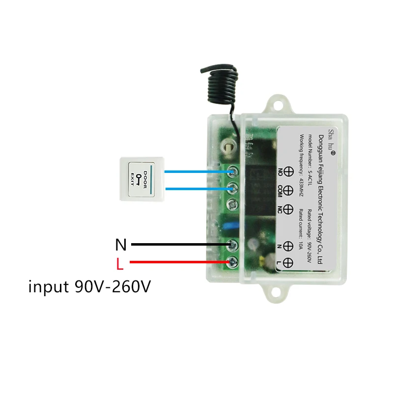 Interruttore telecomandato senza fili di alto potere 220V per l'illuminazione della pompa idraulica della porta della tapparella dell'elettrodomestico