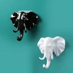 Key Hooks for Wall Hook Nail-free Seamless Hook Living Room Wall Decoration Wall Hanging Elephant Hook Keys Holder Animal 1pcs