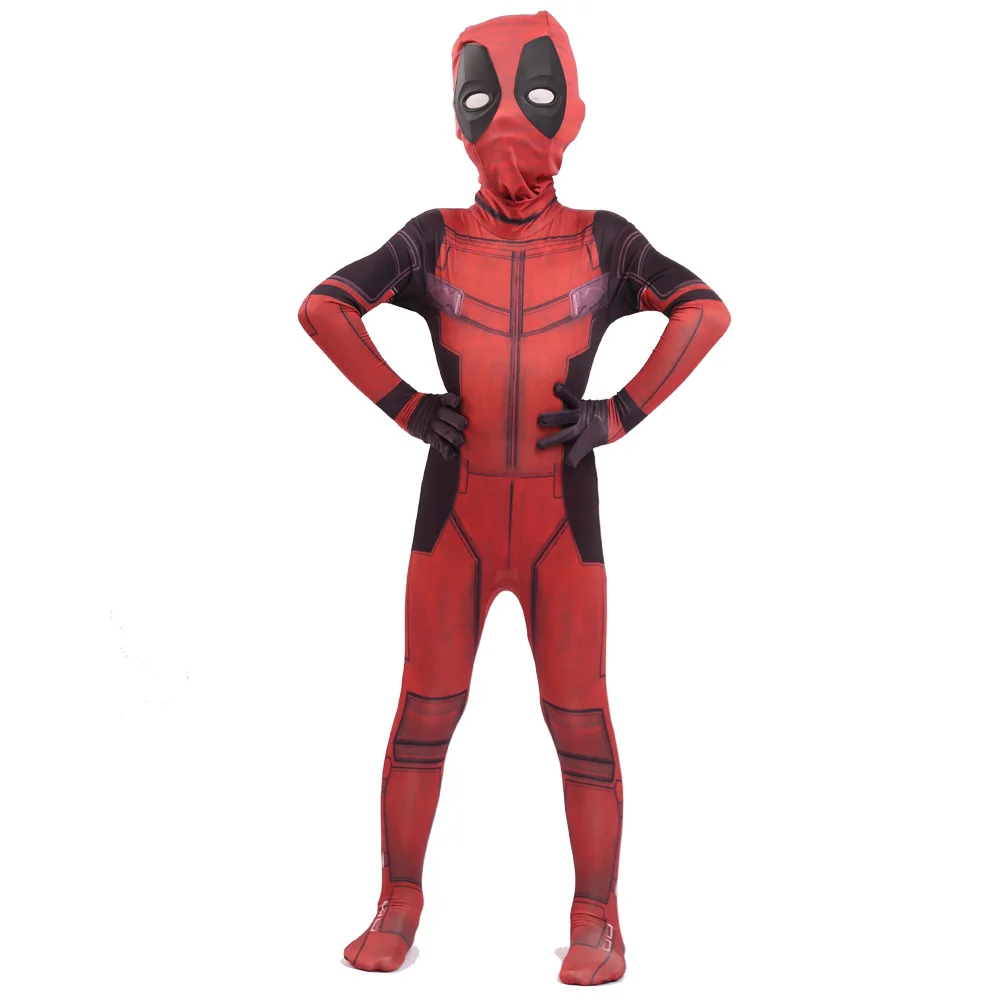 2020 Deadpool Costume CosplaySuperhero Costumes Mask Suit Jumpsuit Bodysuit Halloween Party Costume for Boy Adults