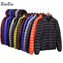 BOLUBAO Mens All-Season Ultra Lightweight Packable Zipper Jacket Water Wind-Resistant Breathable Coat Big Size Men Hooded Jacket