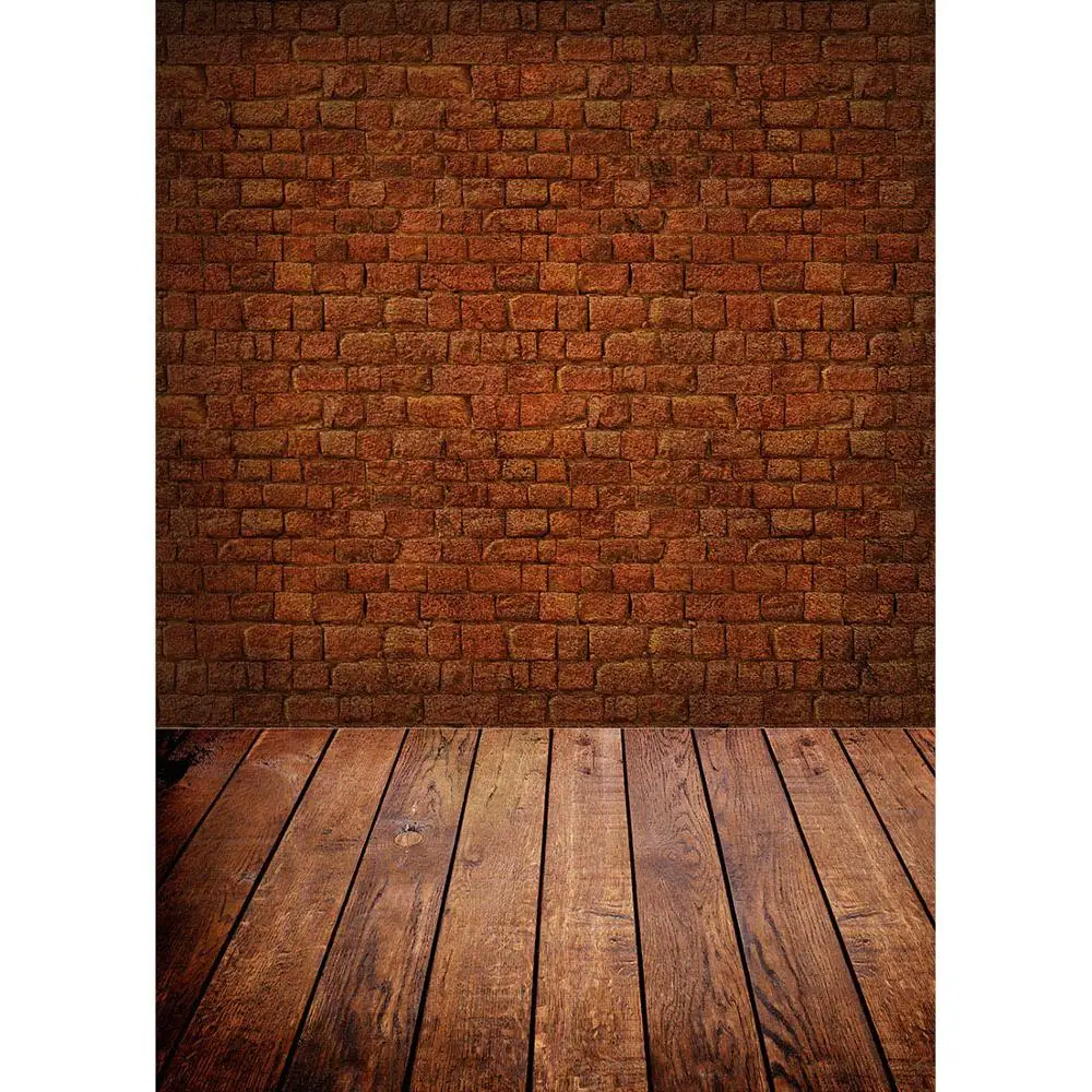 Holz Boden Ziegel Wand Fotografie Hintergrund Computer Gedruckt Kulisse für Baby Kinder Porträt Haustiere Photocall Fond Foto