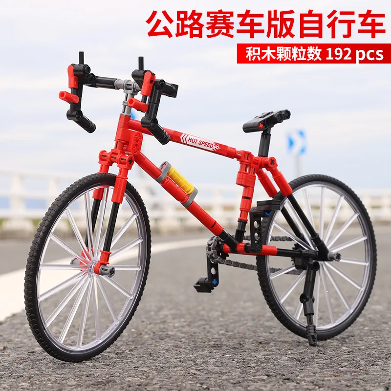 NEW Serise Mountain Bicycles Retro Bikes Folding Inflator Supercar Race Car Sports Building Blocks Bricks Sets Kits Model