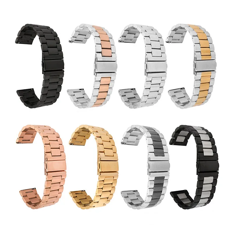 General Watch Band 18mm 20mm 22mm 24mm Stainless Steel Band Metal Watch Strap Women Men Replace Wristband Watch Accessories