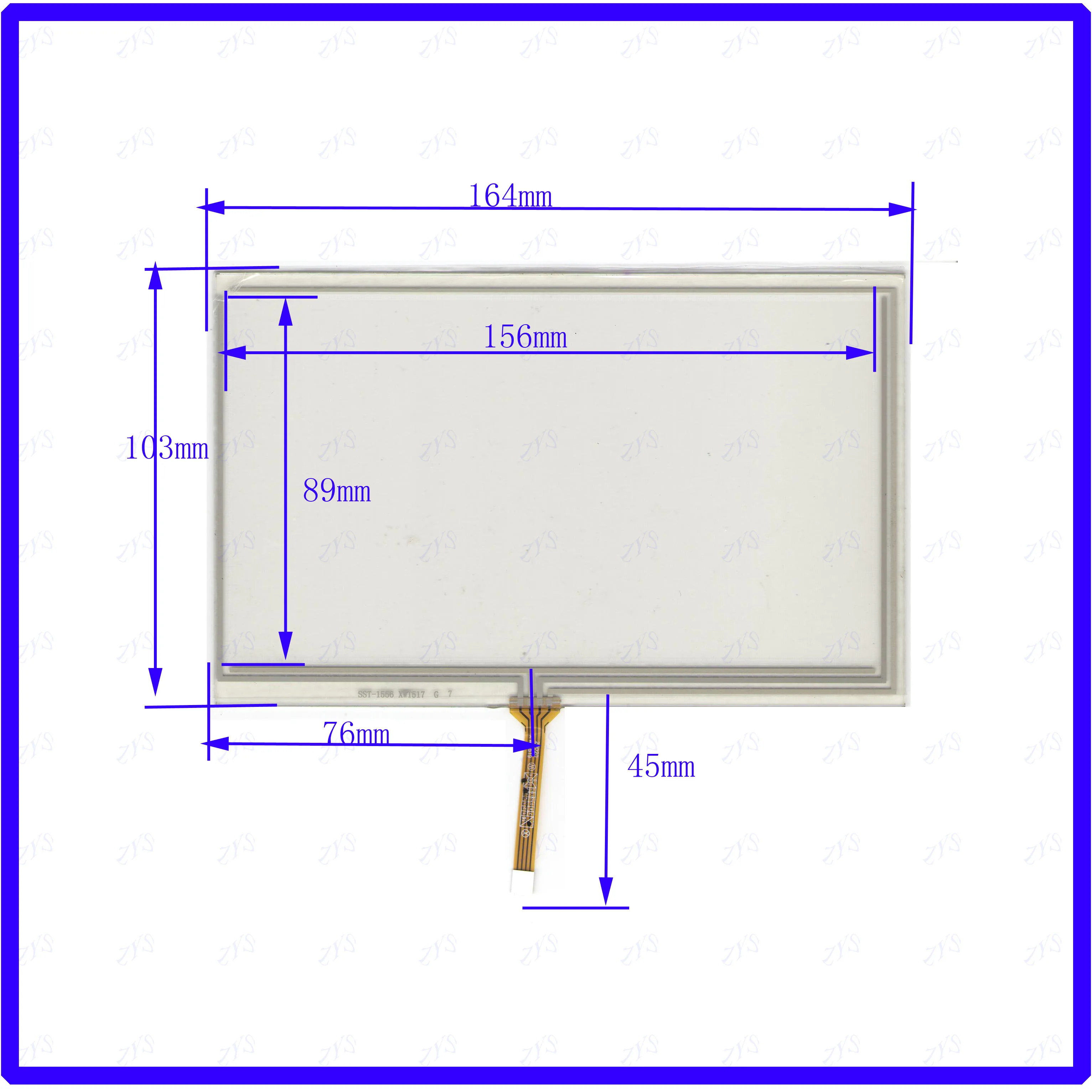 

ZhiYuSun XWT517 SST1556 164*103mm 7inch 4 wire TOUCH SCREEN touch panel this is compatible 164*103