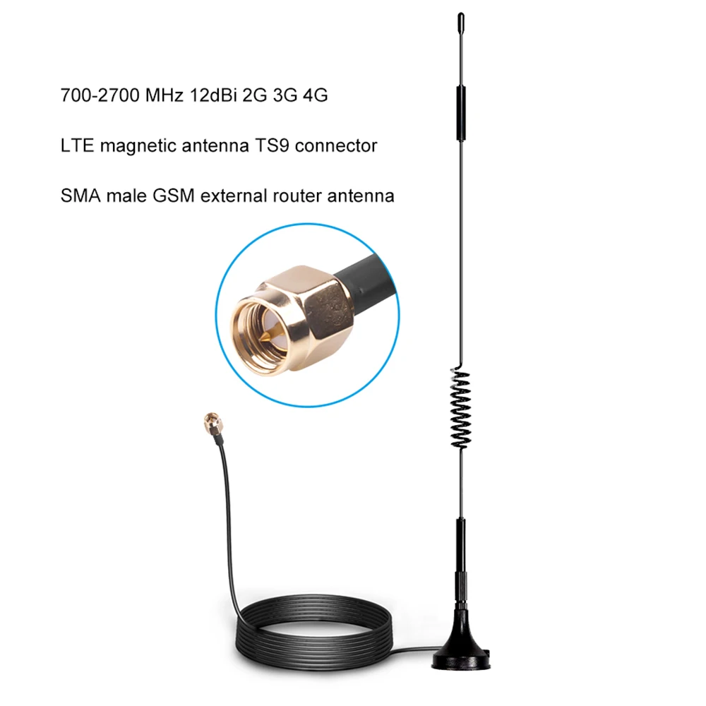 4G Disk Omnidirectional Antenna High Gain 4G LTE Small Suction Cup Antenna SMA connector vehicle receiving antenna