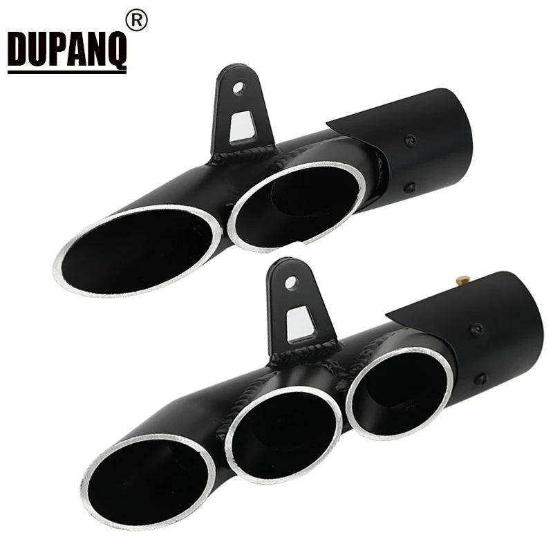 Motorcycle Exhaust Muffler Carbon Fiber Double Down Slip-On Exhaust Escape Moto For SUZUKI YAMAHA R6 Z900 zx6r cbr500r gsxr1000r