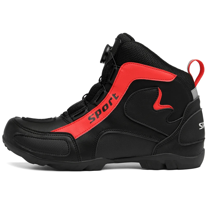 MTB Cycling Shoes Men Flat Motorcycle Boots Rubber Cleats Road Bike Shoes Winter Speed Bicycle Sneaker Riding Racing Motor Boots