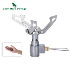 Boundless Voyage Titanium Gas Stove Outdoor Camping Cooking Ultralight Folding Mini Burner Furnace Ti9009O