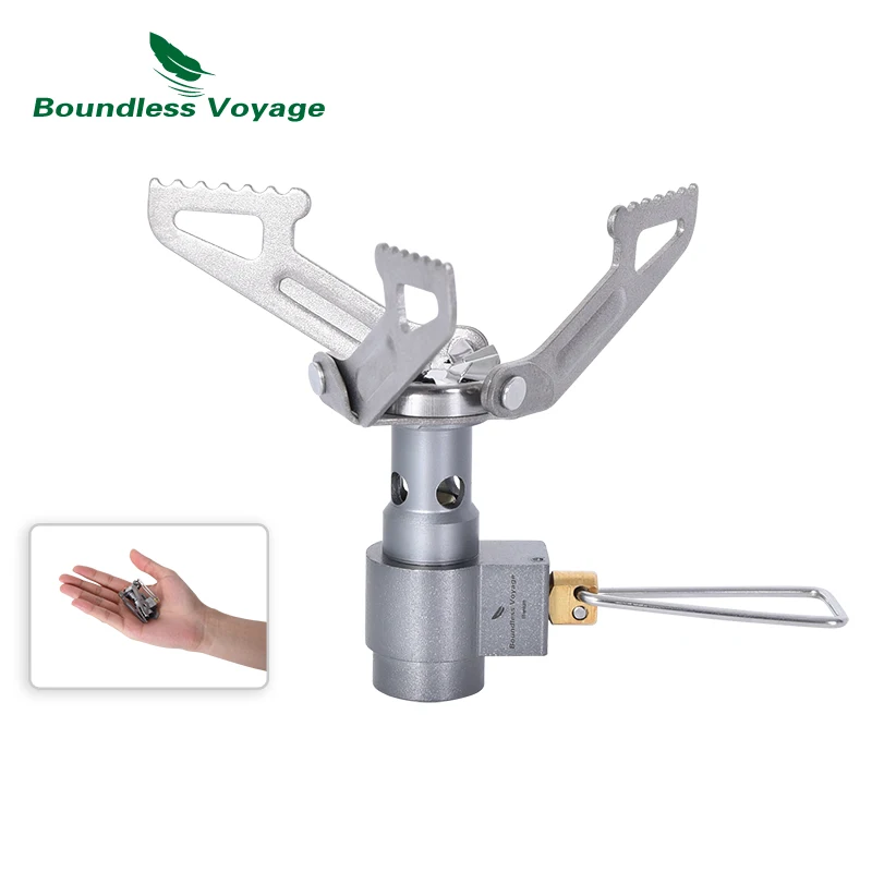 Bezgraniczna podróż Tytanowa kuchenka gazowa Outdoor Camping Gotowanie Ultralekki składany mini piec palnikowy Ti9009O