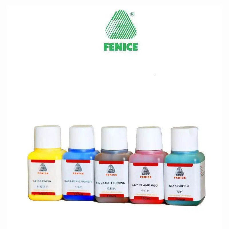 FENICE Italy  Imported leather Edge Oil 100ml 18 colors Waterborne Sealant  Cold proof High grade sealing paint dye Bright Matte