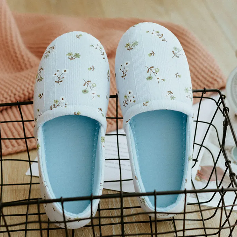 Summer Thin Bag Heel Small Fresh Breathable Home Soft Sole Indoor Spring Non Slip Cotton Women Slippers Wome Adult Famel Shoes