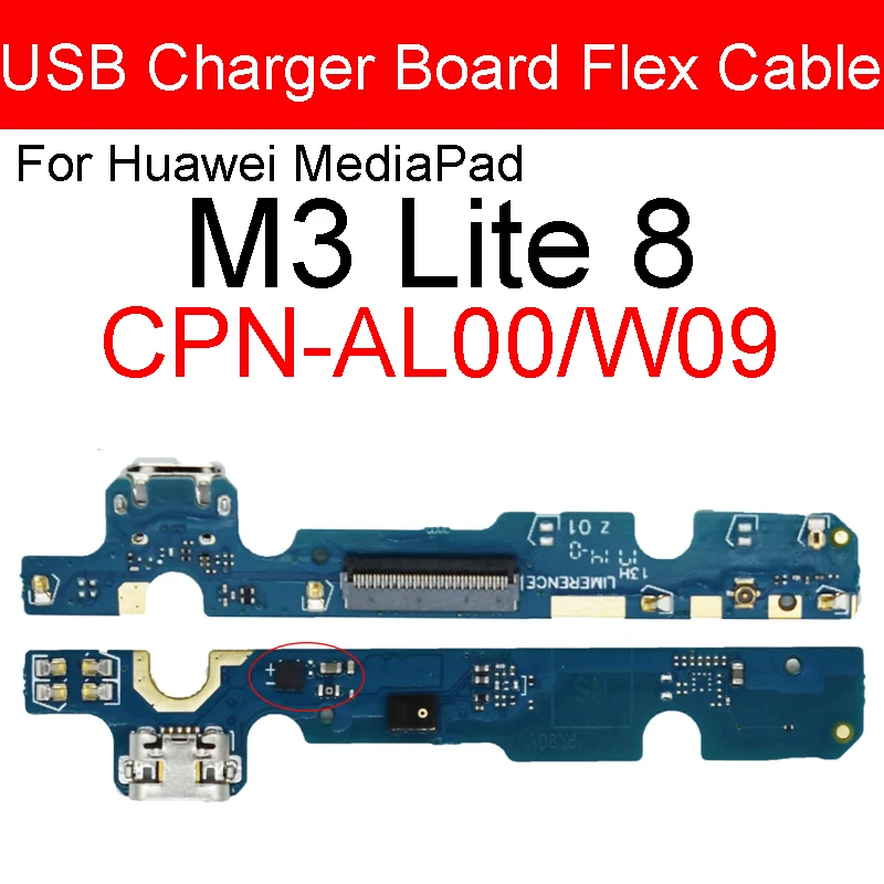 

USB Flex Cable Dock Connector Charging Charger Port Board For Huawei MediaPad M3 Lite 8 8.0 CPN-W09 CPN-AL00 CPN-L09