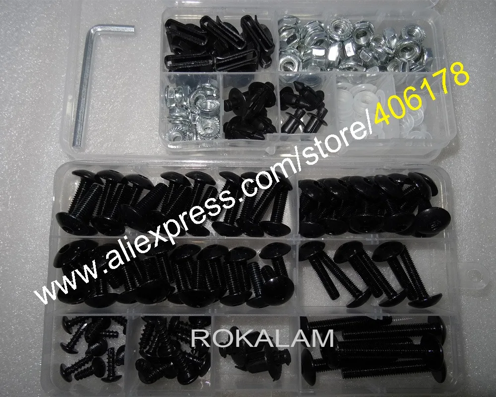 Universal Motorcycle Fairing Bolts Kit,Sport Bike Modified Screw Body Fastener Clips Screws,Windshield Bolts Screws