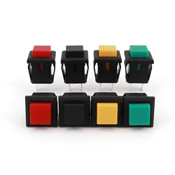 10Pcs Honyone PB04-B Series 2-Pin Momentary Reset Mini Square Push Button Switch Normally Open 3A/125VAC