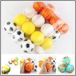 Jouet anti-stress spongieux pour enfants, ballon de football, volley-ball, tennis de basket-ball, jouets opérables, balle en mousse PU, cadeau, 6.3cm