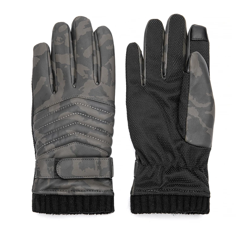 BISON DENIM Autumn Winter Gloves for Men Touch Screen Warm Thicken Male\'s Gloves Outdoor Sport Riding Full Fingers Ski Gloves