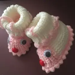 2pcs/Children's shoes hand crocheted walking shoes full moon shoes lovely warm shoes princess shoes