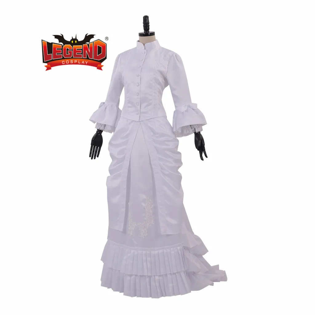 

Vintage Costumes Victorian Bustle gown Dresses Civil War dress The Duchess Cosplay costume white gown