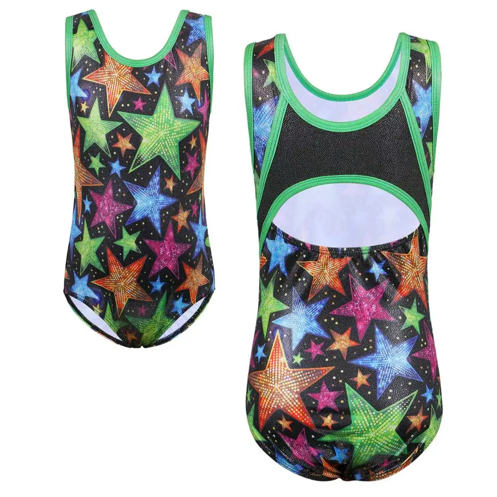 

BAOHULU Gymnastics Leotards for Girls Sparkle Athletic Clothes Activewear One Piece Sleeveless Practice Ballet Dance Bodysuit