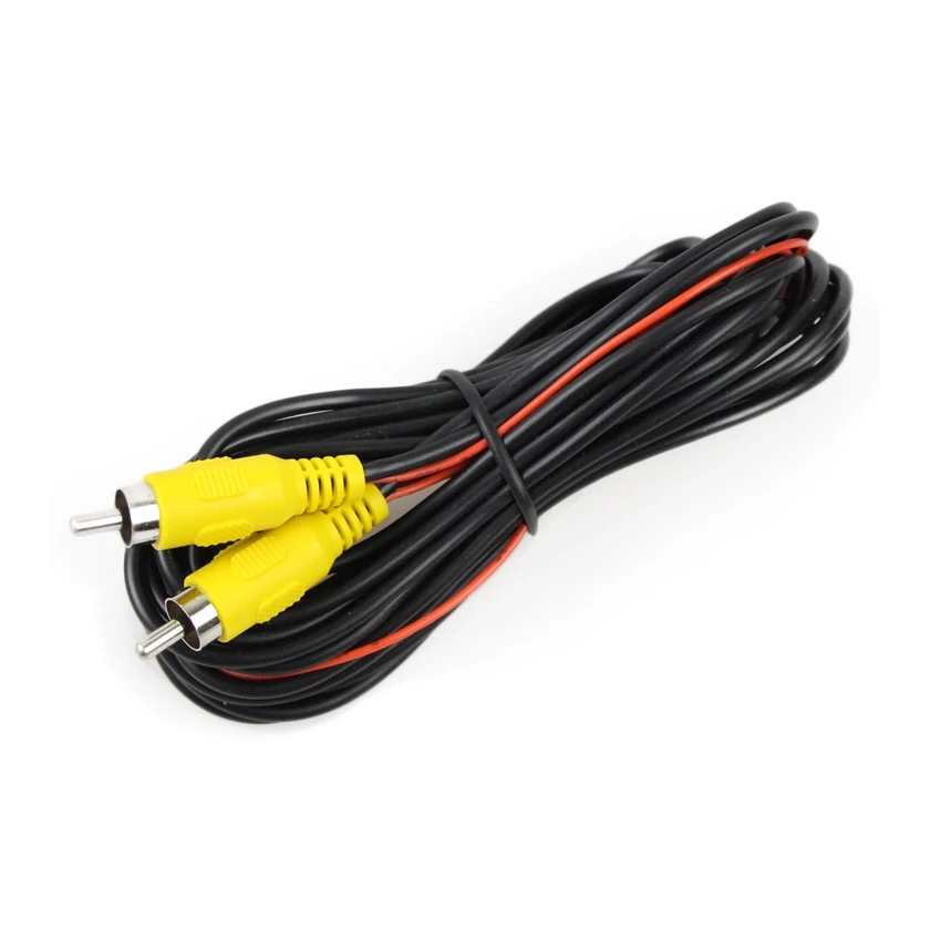 DIYSECUR 5/10/15/20m AV RCA Extension Cable / Cord Video Cable extension cord for Rear View Camera and Car Monitor