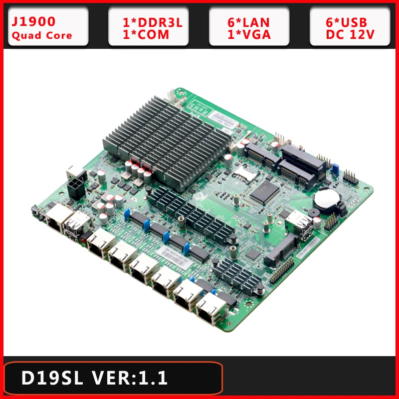 Pfsense 6 LAN intel J1900 OEM Server Firewall VPN Motherboard