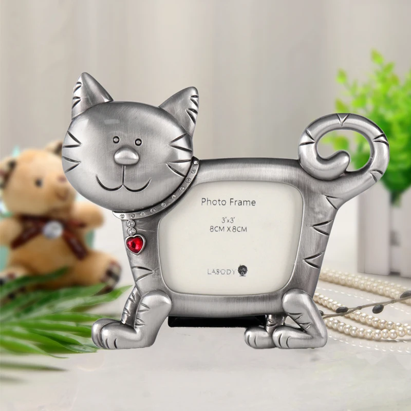 Metal Decoration Photo Frame Cat Pet  Memorial Gift  Kids Picture Frames Home Decor  LASODY