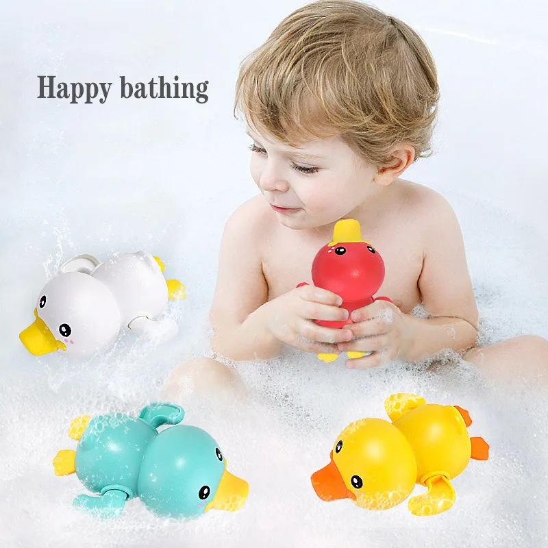 Bathing Ducks Baby Bath Toys for 0 12 24 Months Classic Toy Chain Clockwork Whale Crab for Kids Swimming Pool Water Game