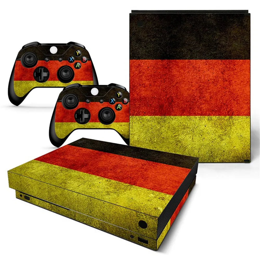 usa flag uk flag skin Sticker Decal For Microsoft Xbox One X Console and 2 Controllers For Xbox One X Skins Stickers Vinyl