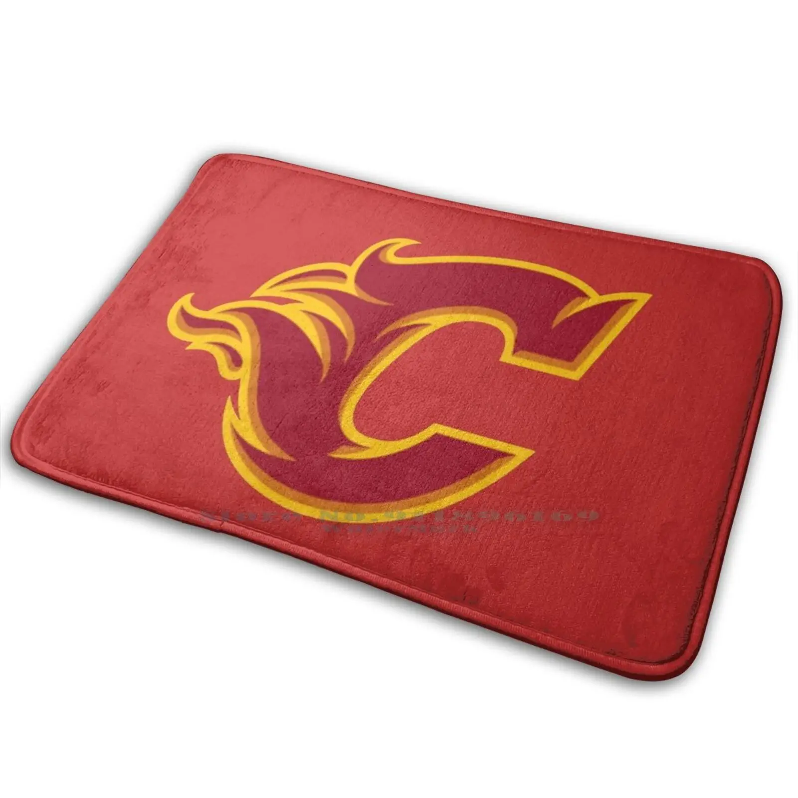 Flames - Calgary Mat Rug Carpet Anti - Slip Bedroom Entrance Door Mat Hockey