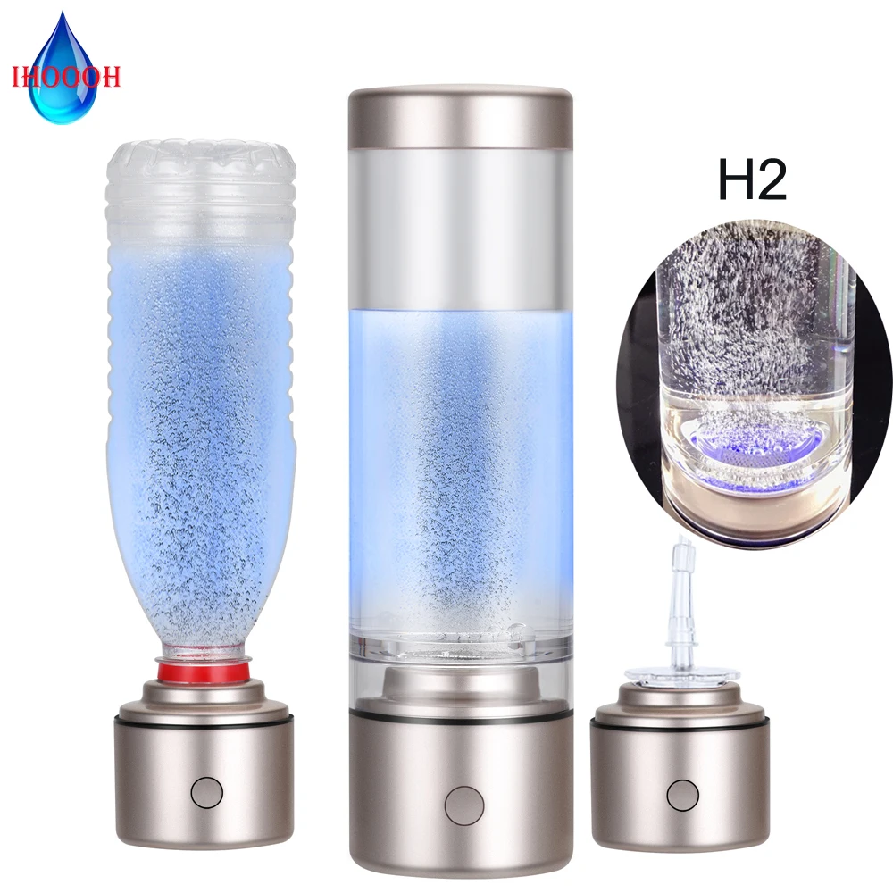 5000PPB Hydrogen Water Generator Nano Bottle SPE/PEM Titanium Electrolysis Ionizer Multifunctional Alkaline Pure H2 Gas Inhaler