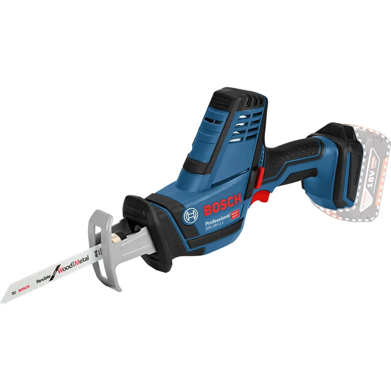 Bosch GSA 18V-LI C Sabre Saw Reciprocating Saw Portable Cordless Electric Hand Saw Rechargeable Metal Wood Sawing Tools GSA 18V