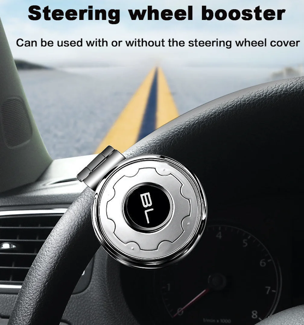 Turning Steering Wheel Booster Spinner Knob 360 Degree Rotation Metal Bearing Power Handle Ball Shaped