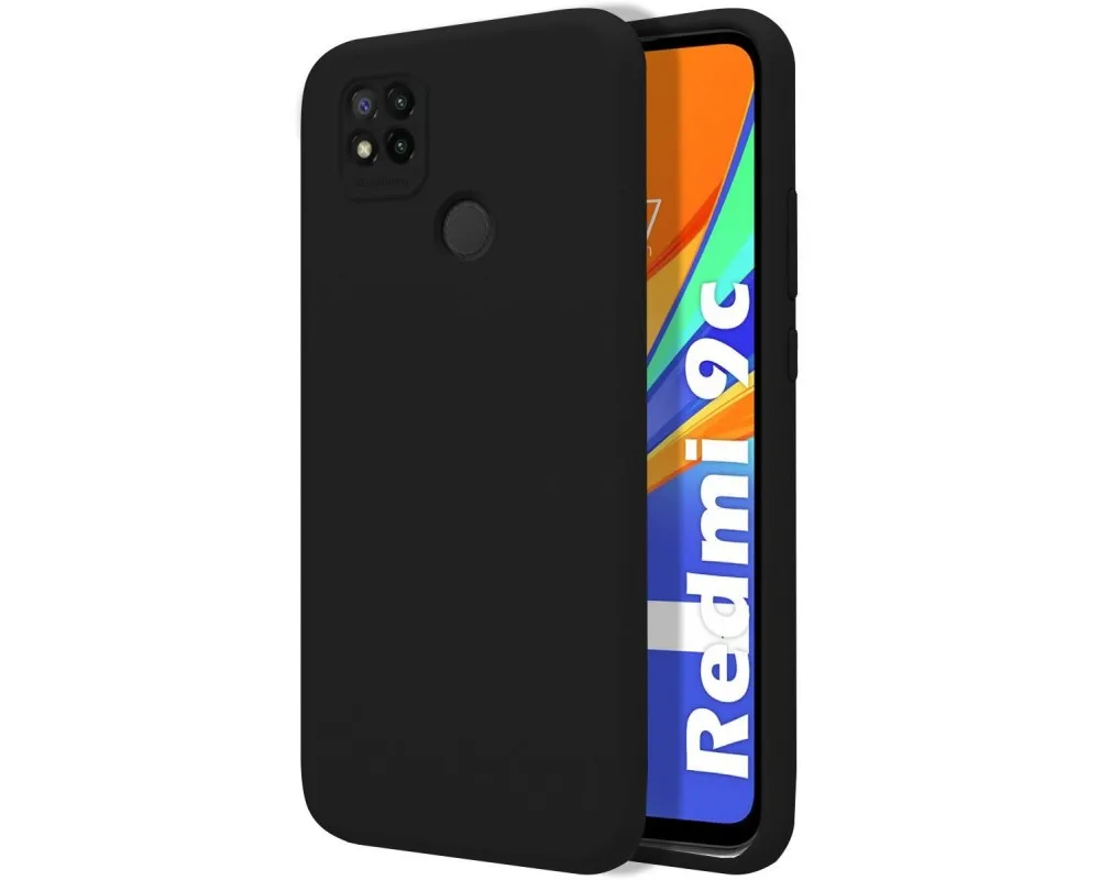 Ultra Soft liquid silicone case for Xiaomi Redmi 9C black color