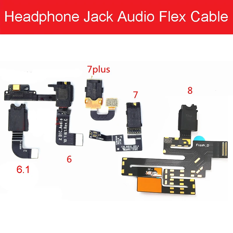 Genuine Earphone Audio Jack Flex Cable For Nokia 6 6.1 7 7 Plus 8 TA-1000 TA-1003 Headphone Jack Flex Cable Replacement Parts