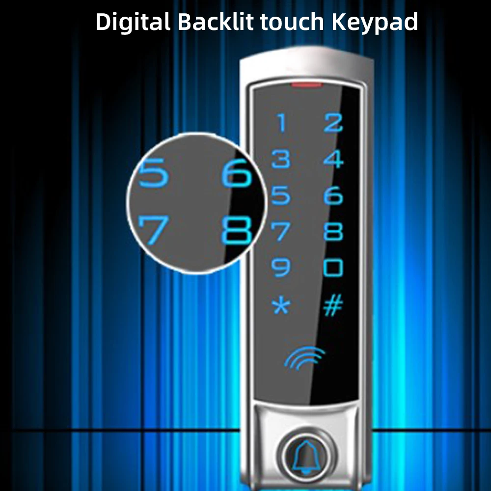 RFID Touch Keypad Access Control System Door Lock 125KHz EM Card Waterproof Metal Touch outdoor RFID Access Control T2