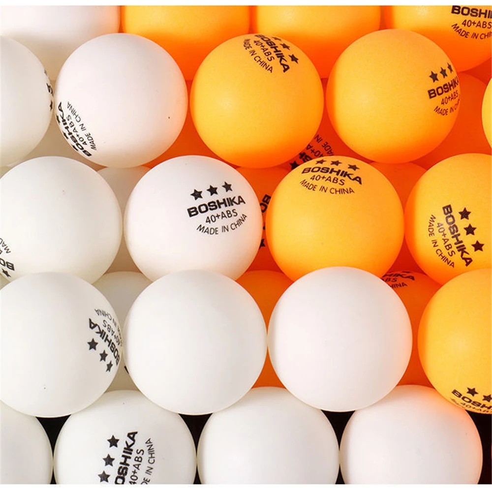 BOSHIKA Brand Table Tennis ABS New Material 40+ Resistant Yellow And White Wholesale Price High Quality Ping Pong Balls