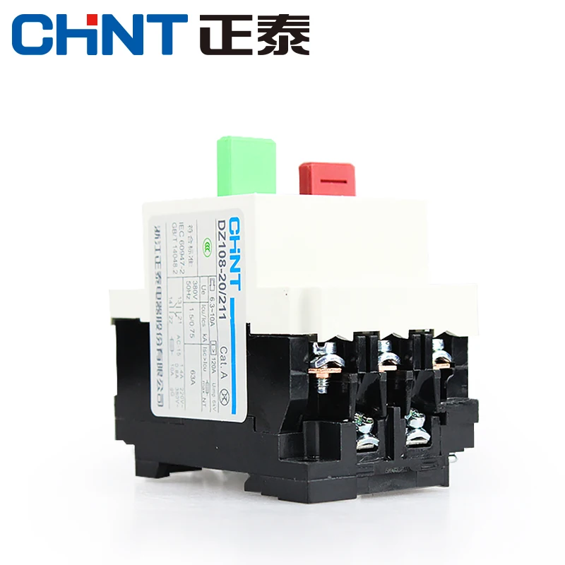 CHINT Original Motor Protector Switch DZ108-20/211 380V Three-phase 3P Circuit Breaker Protective Starter