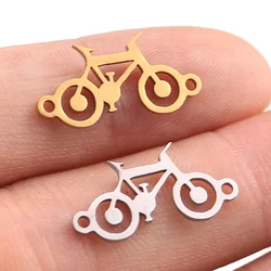 5pcs Stainless Steel Charm Necklace for Women Man Classic Bicycle Gold/Steel Color Choker Pendant Necklace Engagement Jewelry